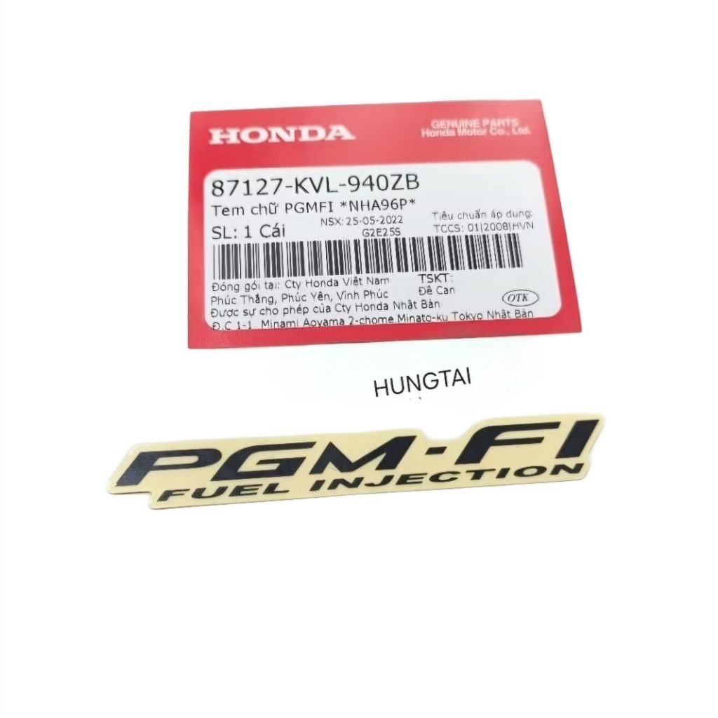 Tem PGM FI đen bửng cánh yếm xe FUTURE NEO, X 125... zin 87217-KVL-940ZB - Ảnh 3