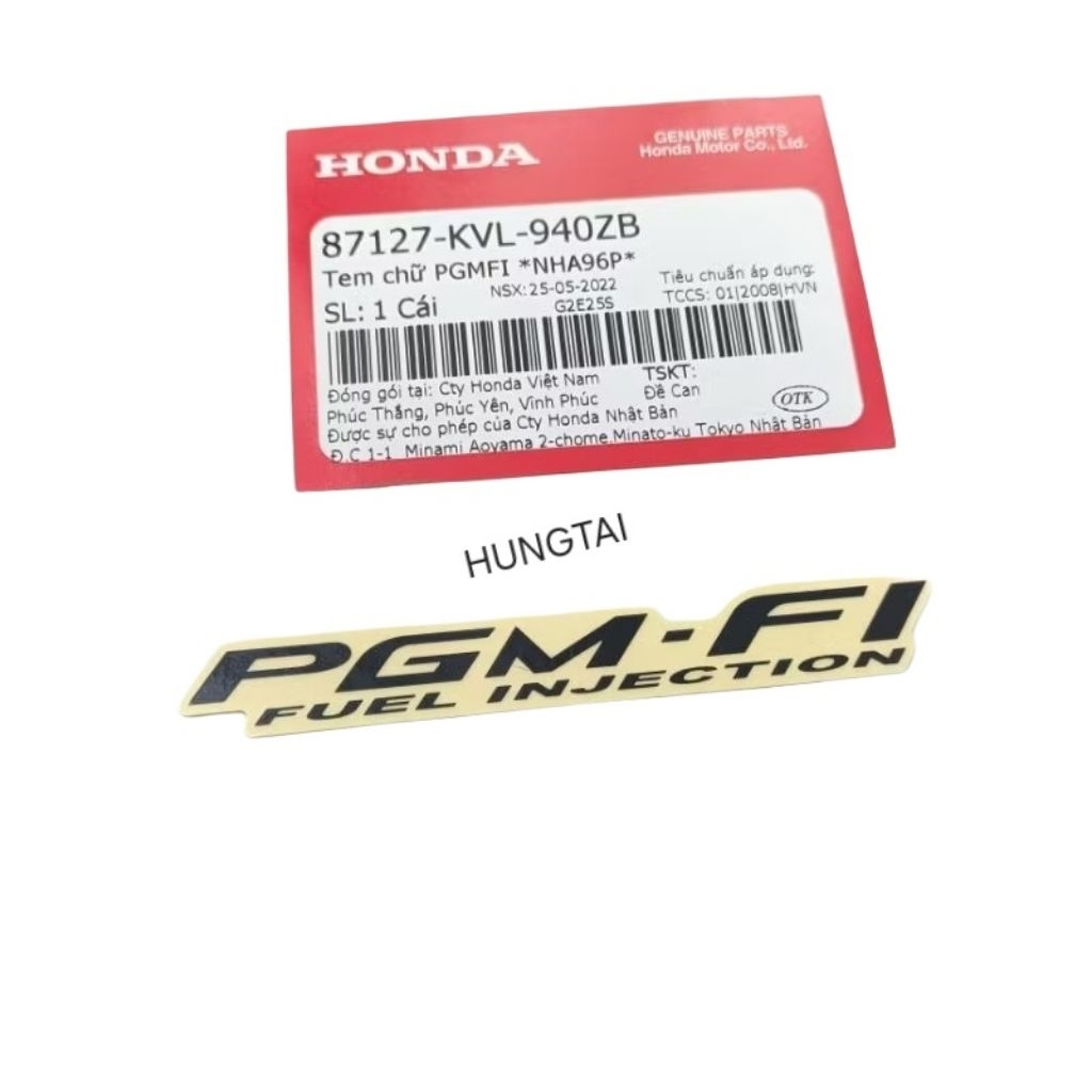 Tem PGM FI đen bửng cánh yếm xe FUTURE NEO, X 125... zin 87217-KVL-940ZB - Ảnh 4