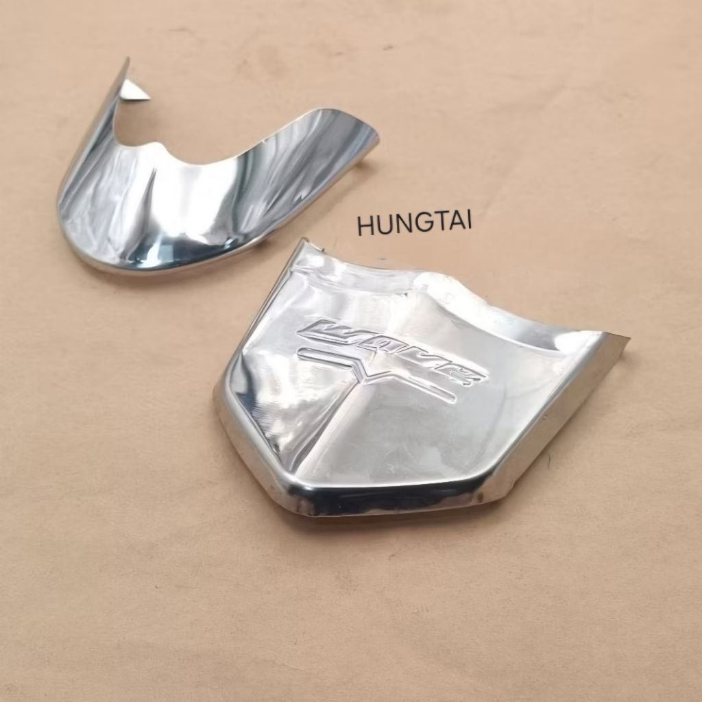 Cặp mũi dè, đuôi chắn bùn inox trắng xe WAVE S110, RS, RSX... - Ảnh 6
