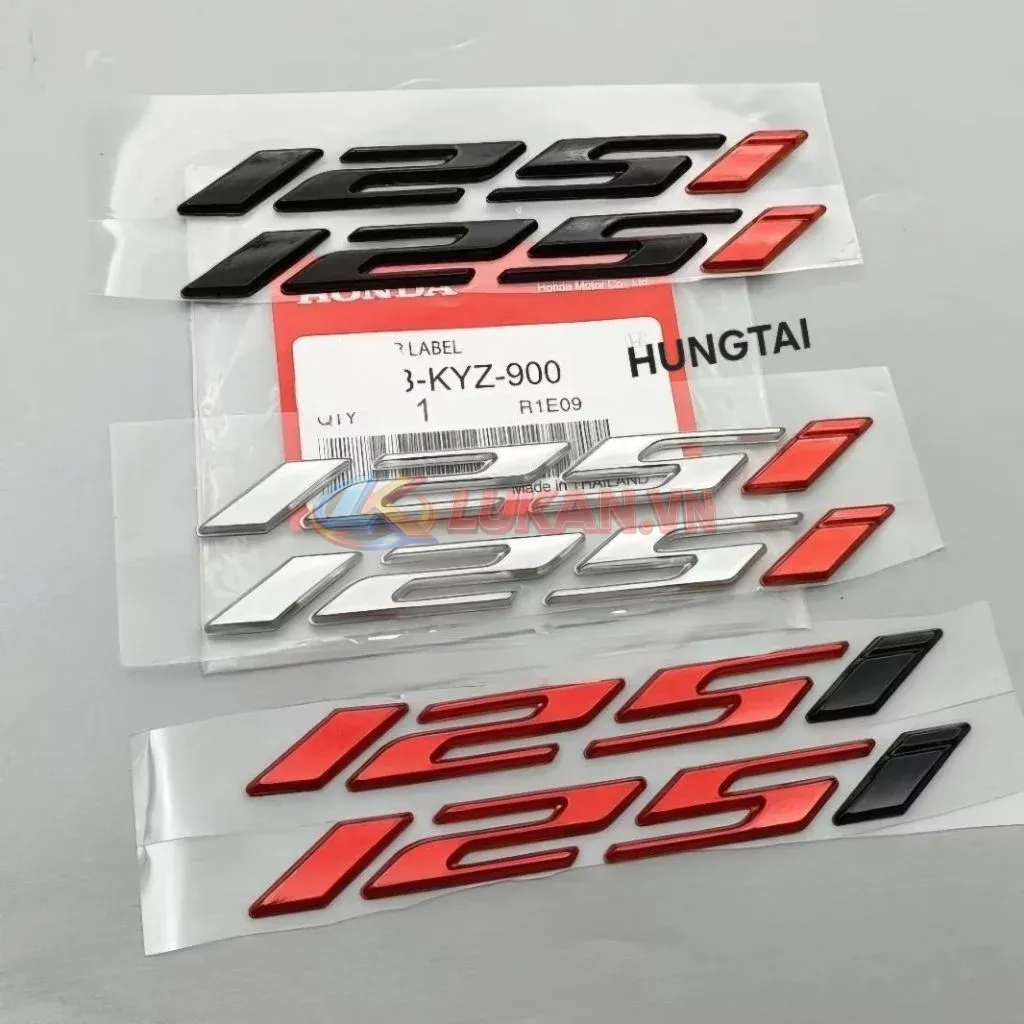 Tem chữ nổi ốp sườn 125i xe FUTURE LED, WAVE Thái.... đủ màu - Ảnh 3