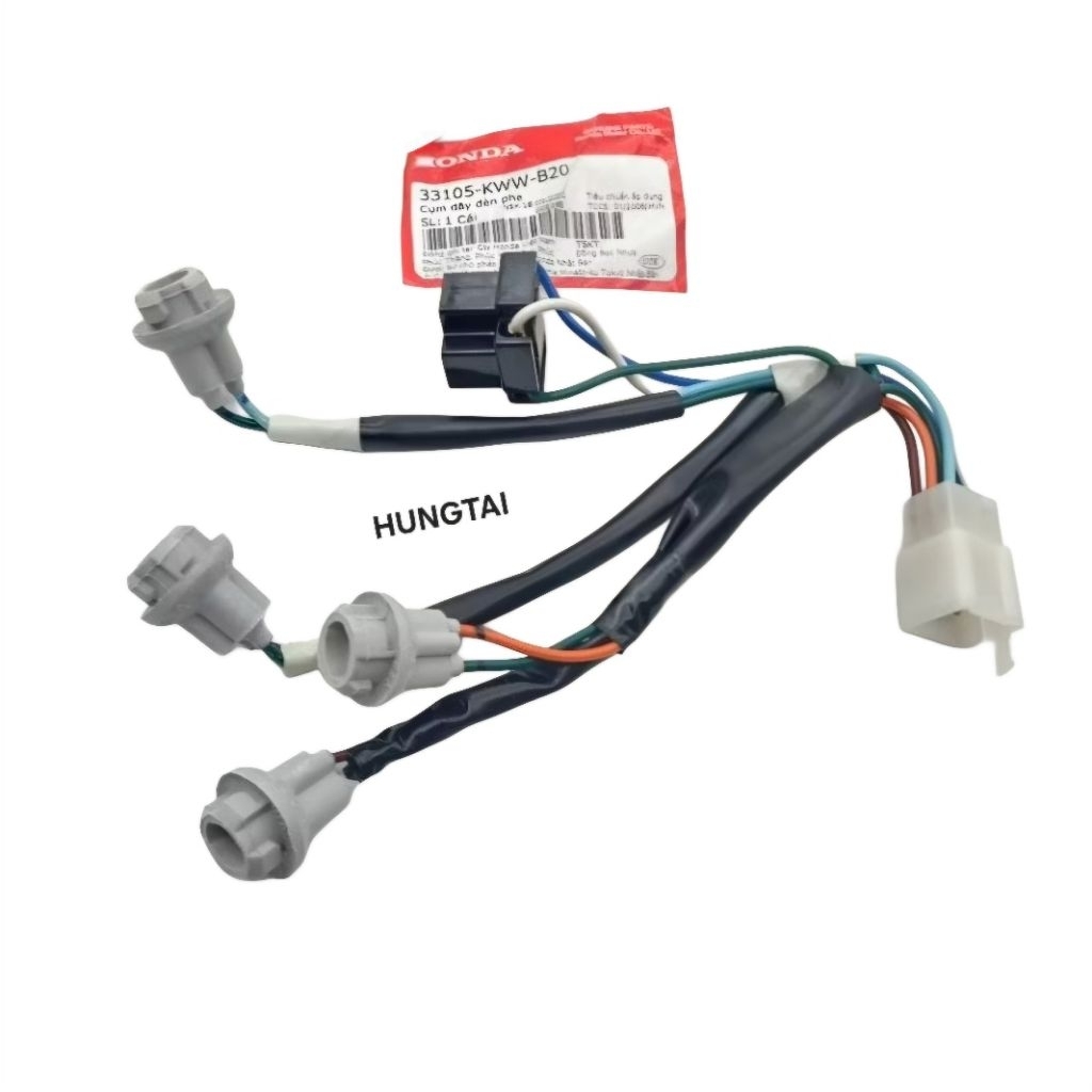 Dây điện đuôi đèn pha, xi nhan WAVE S110, RS, RSX.... zin Honda 33105-KWW-B20 - Ảnh 3