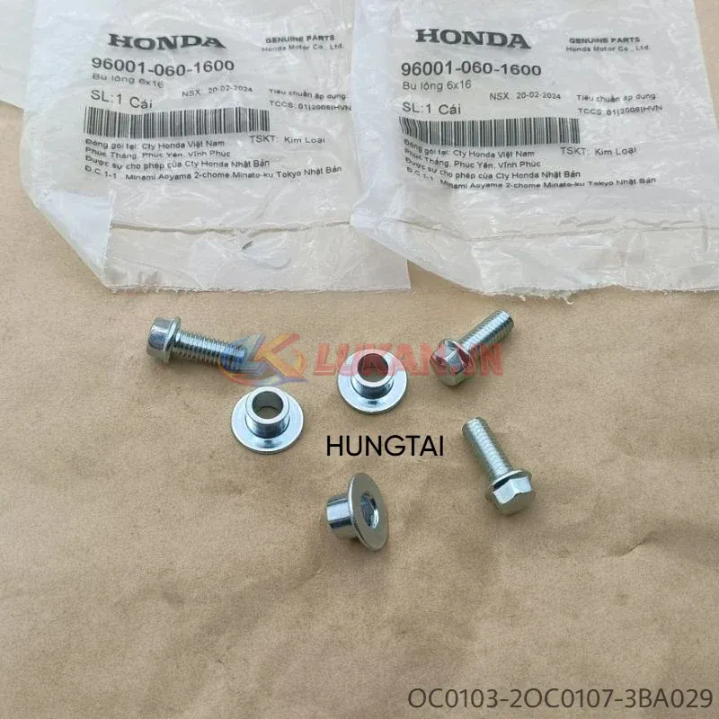 Bộ ốc, bạc đệm dè chắn bùn trước WAVE Thái, ALPHA, ZX... zin Honda 96001-060-1600 - Ảnh 2