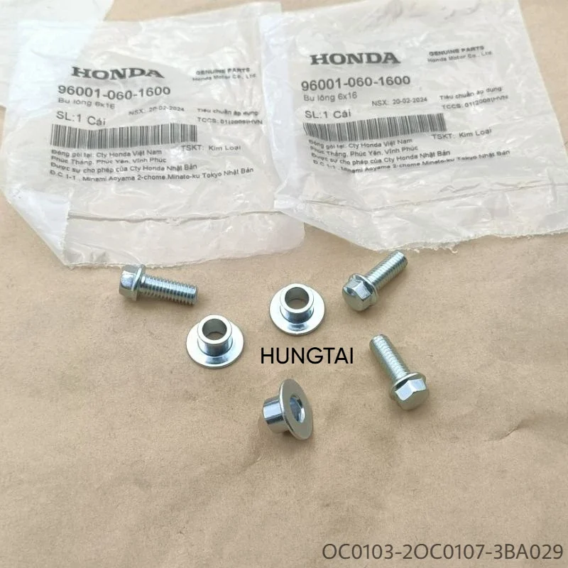 Bộ ốc, bạc đệm dè chắn bùn trước WAVE Thái, ALPHA, ZX... zin Honda 96001-060-1600 - Ảnh 4