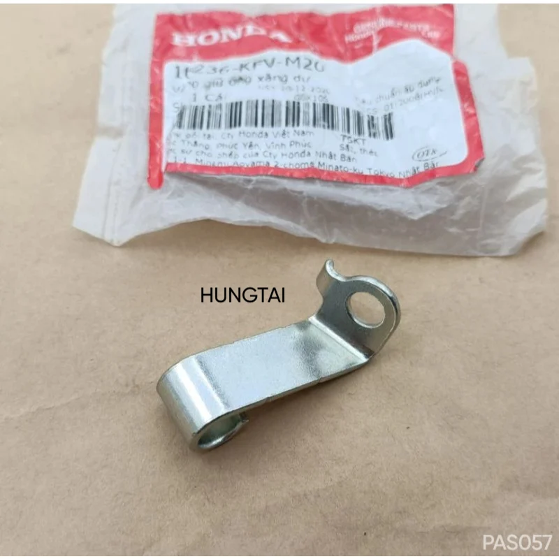 Pass đỡ dài, giữ ống xăng dư xe DREAM, WAVE.... zin Honda 16236-KFV-M20