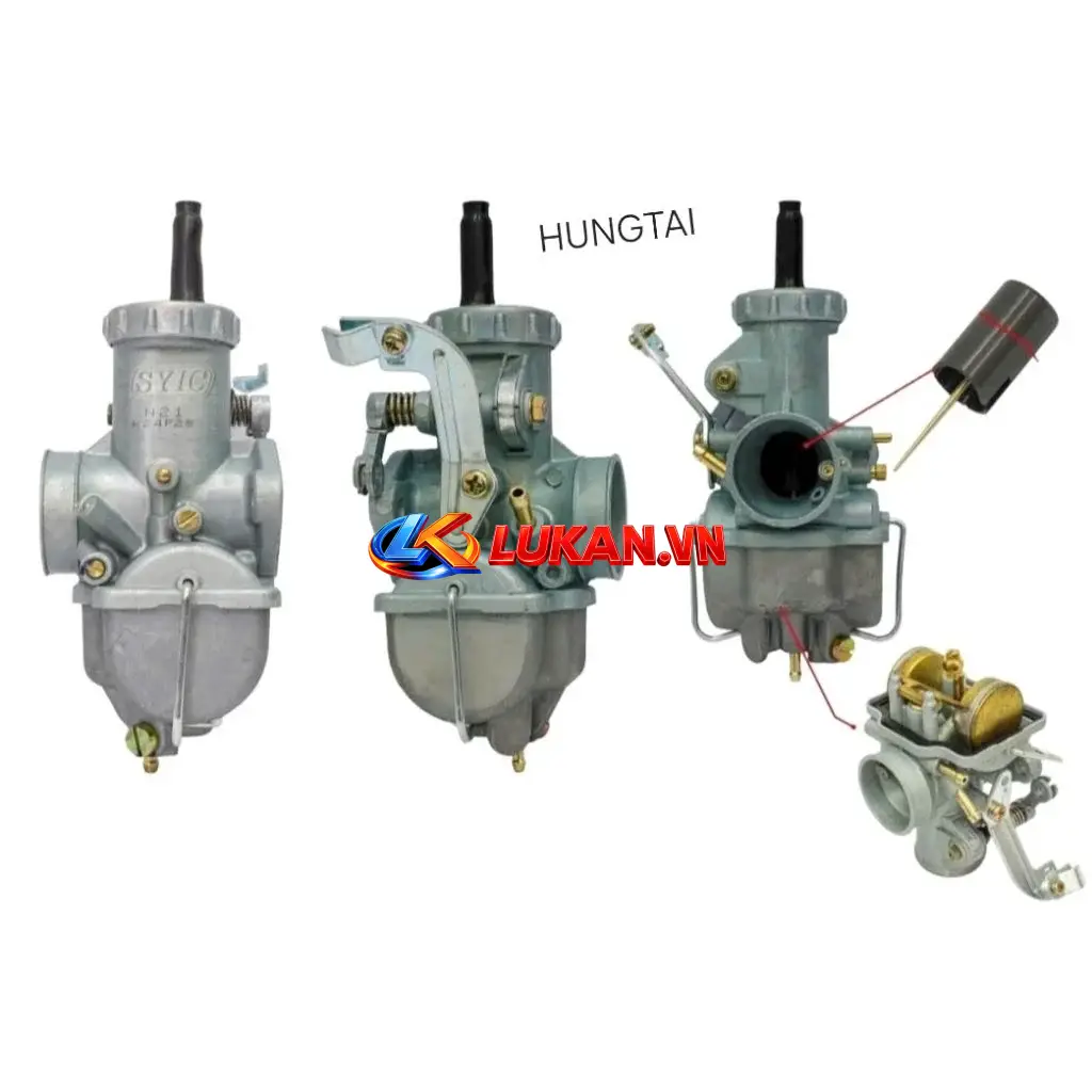 Bình xăng con CD 125, chế hòa khí đít gài, 4 ốc xe DREAM, WAVE...