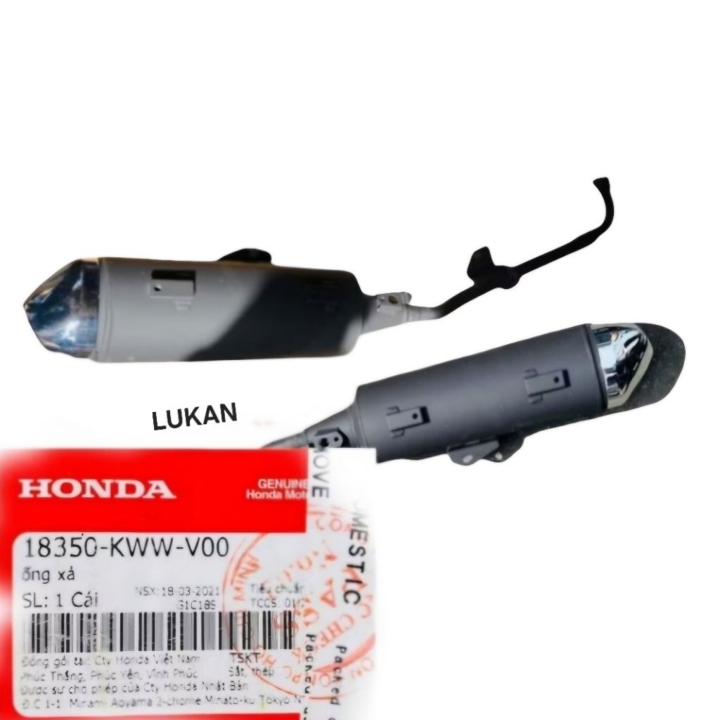 Cây pô ống xã xe WAVE S110, RSX 2009-2010.... zin chính hãng 18350-KWW-V00