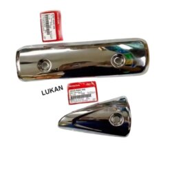 2 ốp vĩ inox che pô ống xã xe WAVE S110, RSX... zin 18357-KWW-V00, 18355-KWW-V00
