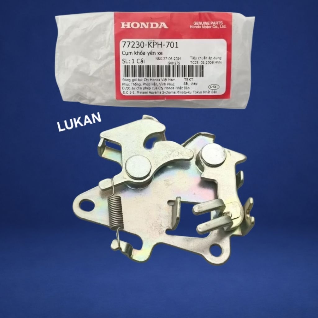 Pass khóa gài cốp, bướm yên dưới xe FUTURE NEO, X 125... zin Honda 77230-KPH-701