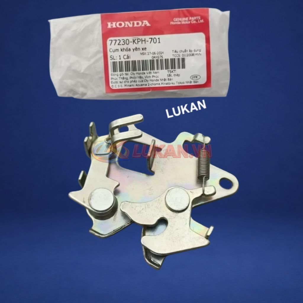 Pass khóa gài cốp, bướm yên dưới xe FUTURE NEO, X 125... zin Honda 77230-KPH-701 - Ảnh 2