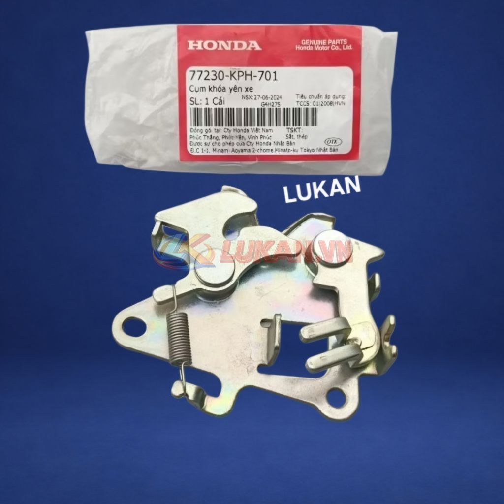 Pass khóa gài cốp, bướm yên dưới xe FUTURE NEO, X 125... zin Honda 77230-KPH-701 - Ảnh 4
