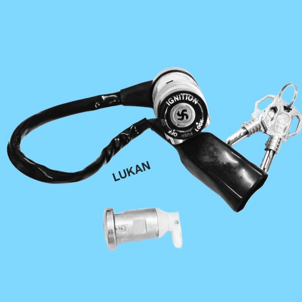 Bộ ổ khóa, công tắc điện 4 cạch xe WAVE Thái, ALPHA, ZX... mẫu xưa chữ thập - Ảnh 2