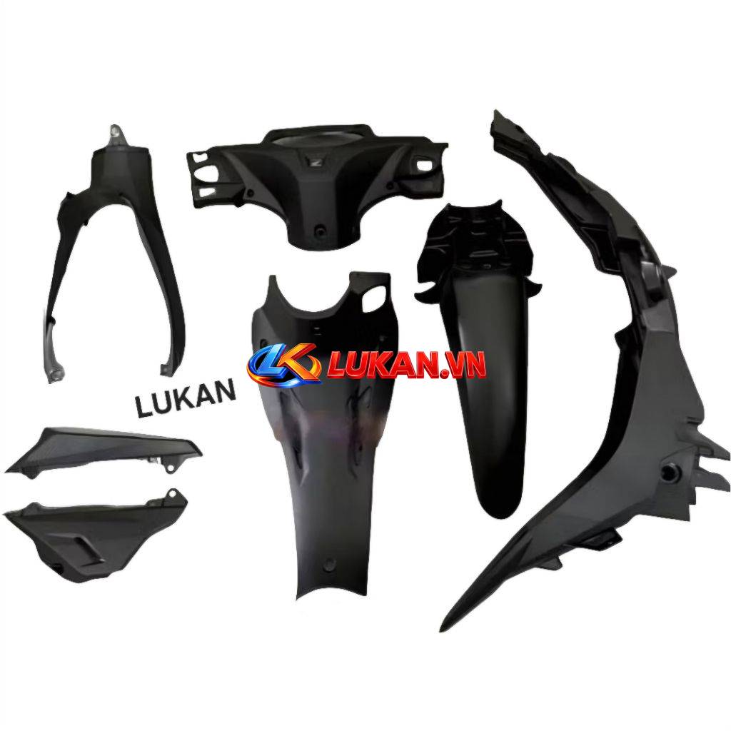 Bộ 7 nhựa nhám đen, áo xe WAVE BLADE 110 zin chính hãng