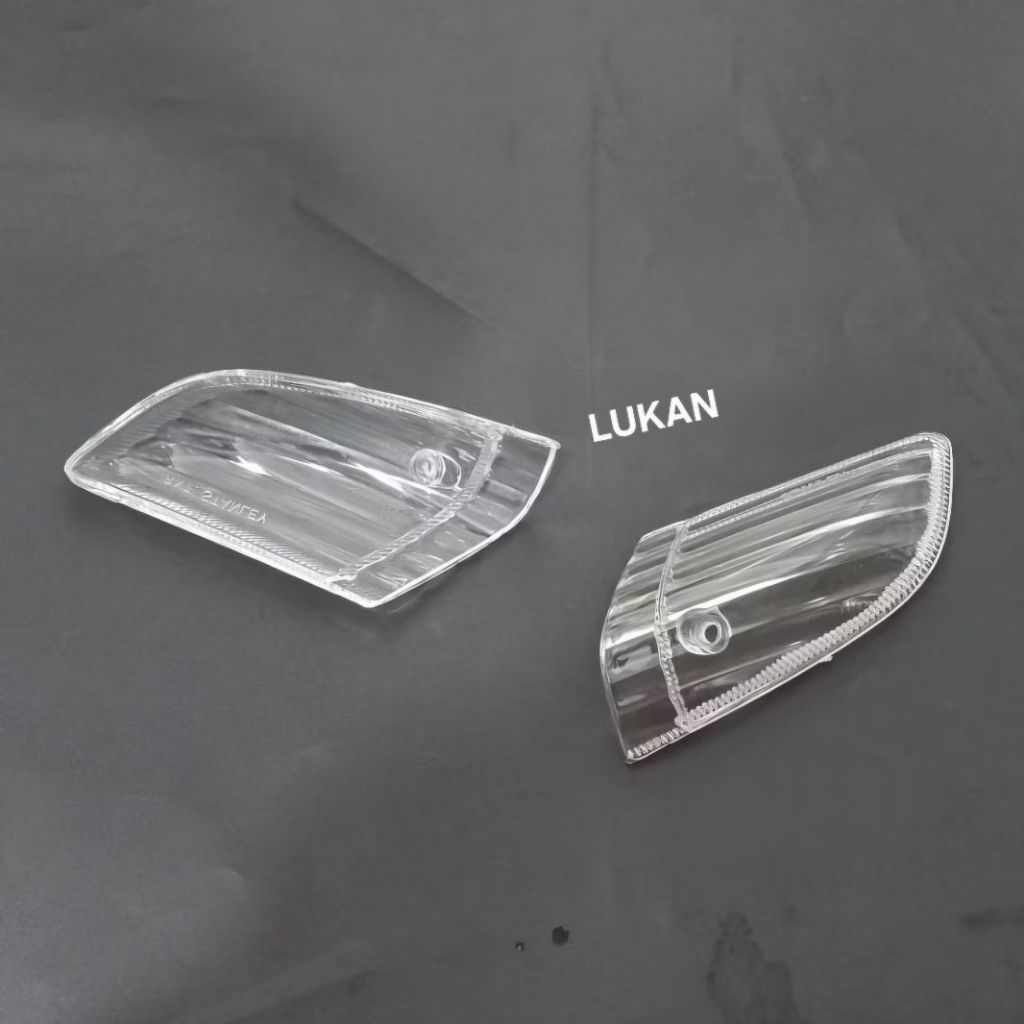Cặp nắp, ốp chụp võ đèn xi nhan trước WAVE Thái trắng trong suốt - Ảnh 3