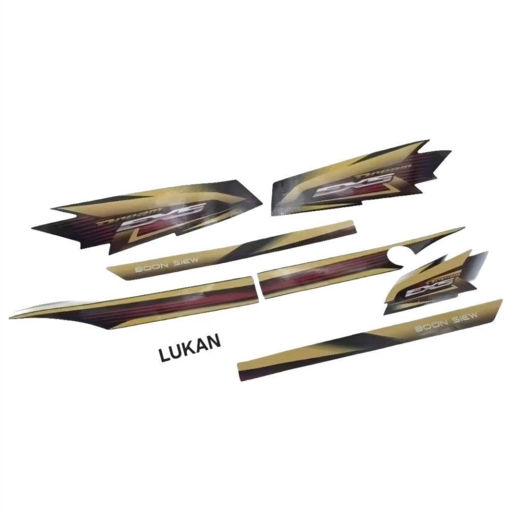 Bộ tem ex5 malay xe DREAM đỏ vàng đen - Ảnh 3