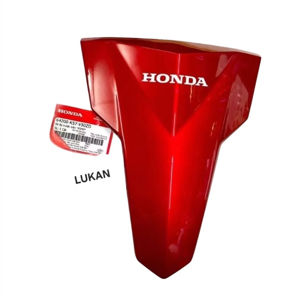 Nhựa, ốp mặt nạ trước xe WAVE BLADE 110... Đỏ zin Honda 64200-K57-V50ZD