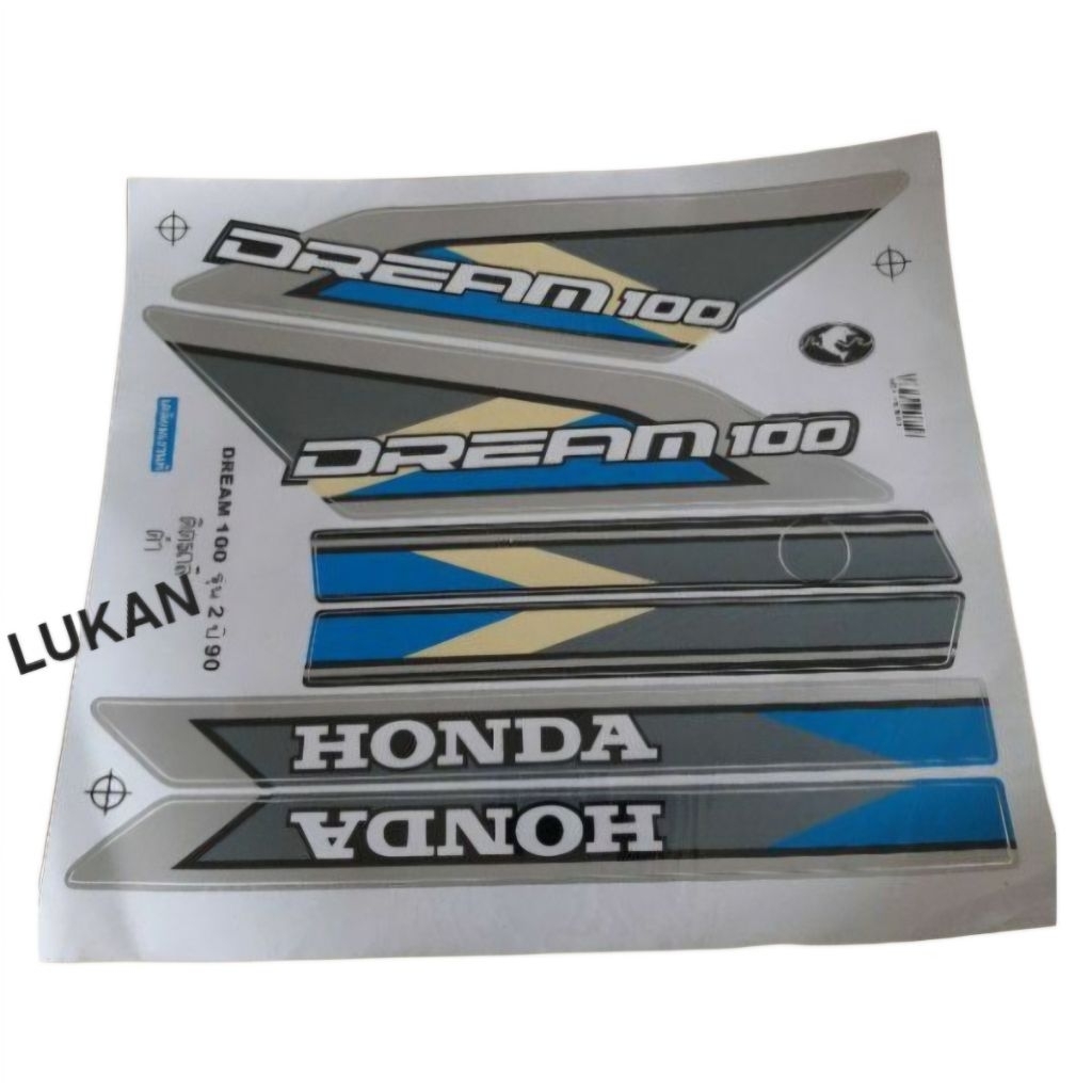 Bộ tem xanh chữ lớn xe DREAM Thái 100 nhập Thái - Ảnh 3