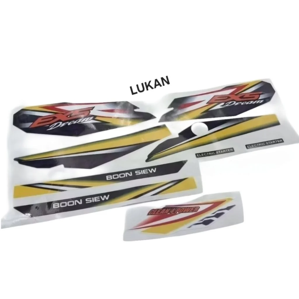 Bộ tem ex5 malay xe DREAM cam vàng đen