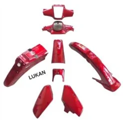Bộ nhựa dàn áo xe CUB 82 đèn vuông màu Đỏ