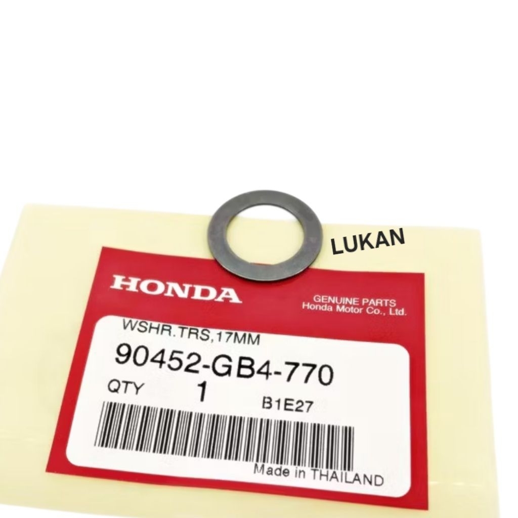Đệm phẳng, lông đền 17mm cốt số, nhông tải DREAM, WAVE, FUTURE 1... zin 90452-GB4-770 - Ảnh 5