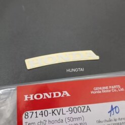 Tem chữ trắng Honda 50mm nhựa đuôi rùa FUTURE NEO, X 125... zin 87140-KVL-900ZA