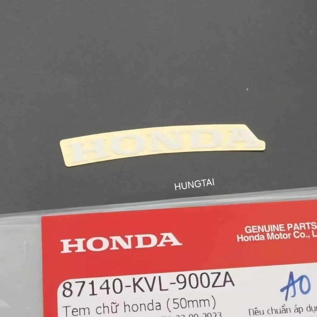 Tem chữ trắng Honda 50mm nhựa đuôi rùa FUTURE NEO, X 125... zin 87140-KVL-900ZA - Ảnh 3