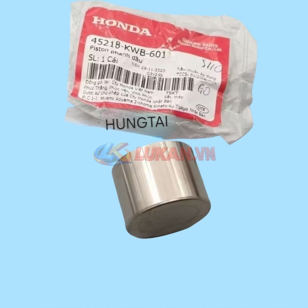 Piston heo dầu phanh, thắng WAVE S110, RSX, FUTURE 125, WINNER... zin 45218-KWB-601 - Ảnh 2