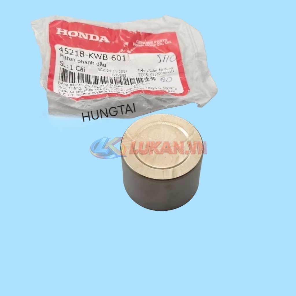 Piston heo dầu phanh, thắng WAVE S110, RSX, FUTURE 125, WINNER... zin 45218-KWB-601 - Ảnh 3