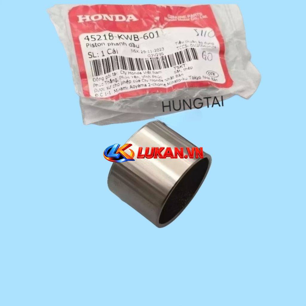 Piston heo dầu phanh, thắng WAVE S110, RSX, FUTURE 125, WINNER... zin 45218-KWB-601
