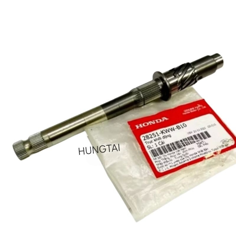 Trục cốt nhông giò đạp, khởi động WAVE S110, RSX, BLADE, A110... zin 28251-KWB-B10, KWW-740 - Ảnh 2