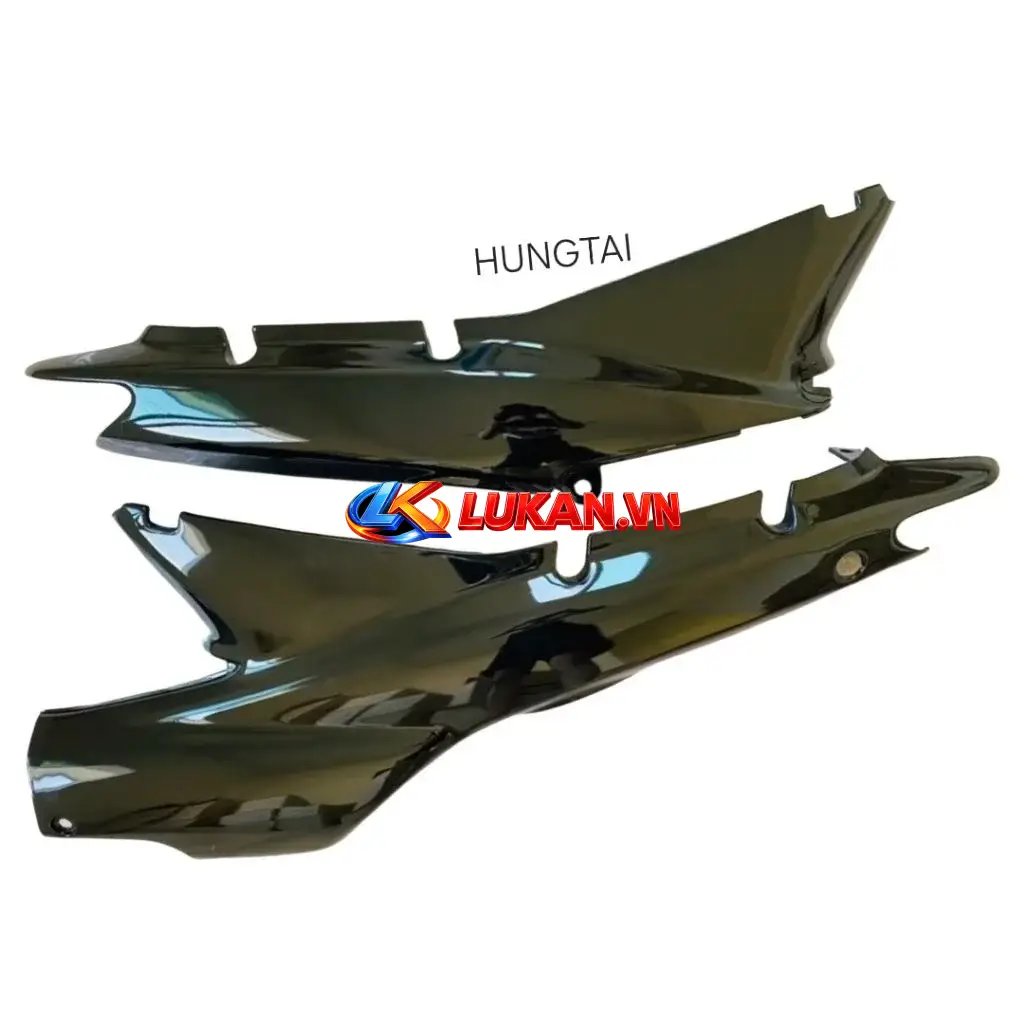 Cặp nhựa ốp sườn, bụng xe WAVE Thái, ALPHA, ZX... Đen hàng thay thế