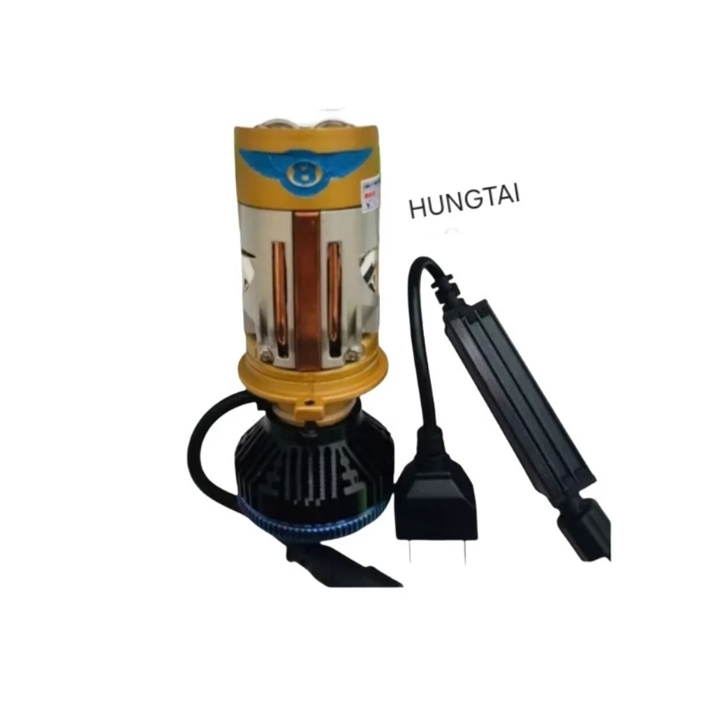 Bóng đèn pha bi cầu T12 siêu sáng xe WAVE, FUTURE... chân H4 75W - Ảnh 2