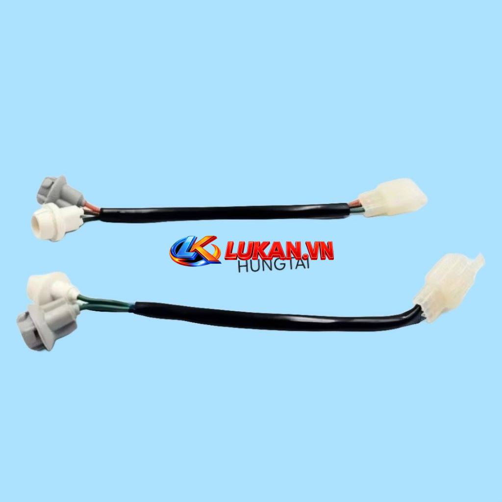 Cặp dây điện, giắc cắm đèn xi nhan trước xe DREAM Lùn