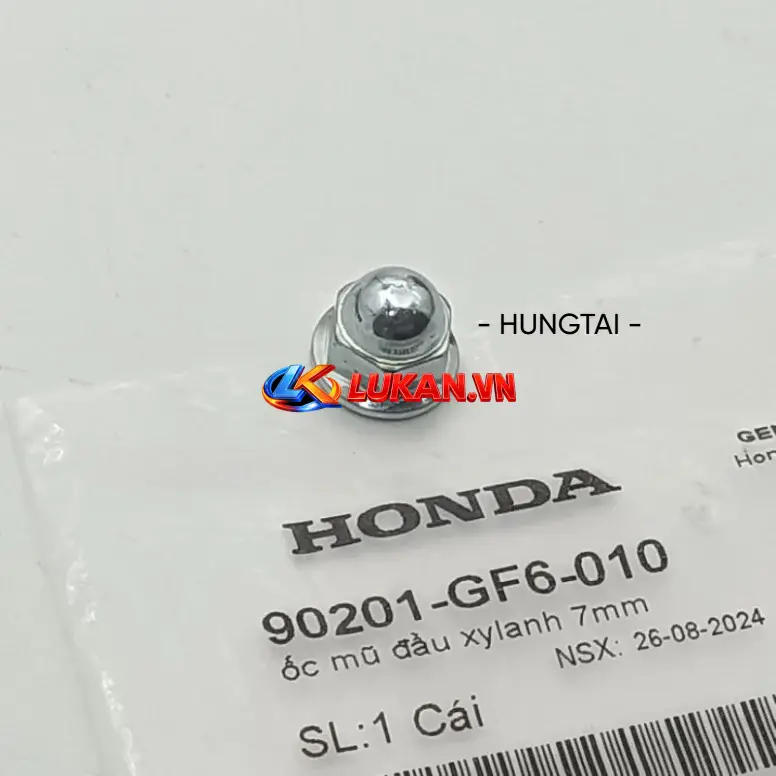 Ốc tán mũ 7mm nắp đầu bò quylat DREAM, WAVE, FUTURE... zin 90201-GF6-010