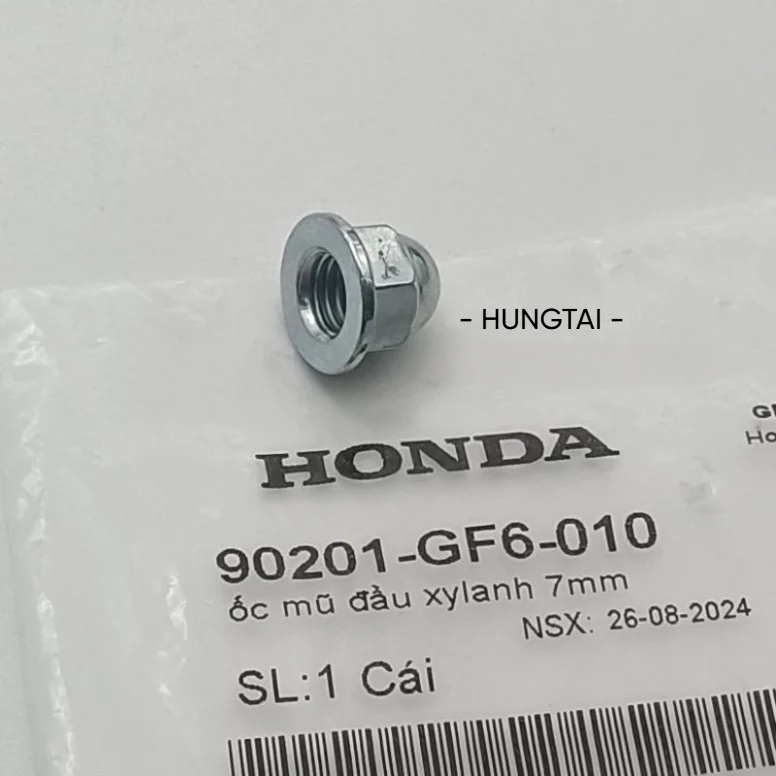 Ốc tán mũ 7mm nắp đầu bò quylat DREAM, WAVE, FUTURE... zin 90201-GF6-010 - Ảnh 2