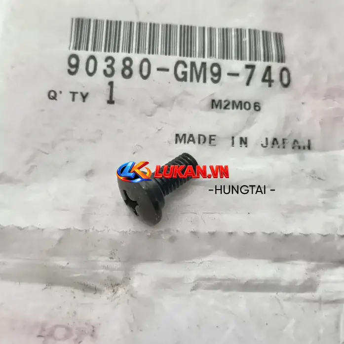 Ốc vít nhựa đuôi rùa xe WAVE Thái, ALPHA... zin Honda Japan 09380-GM9-740