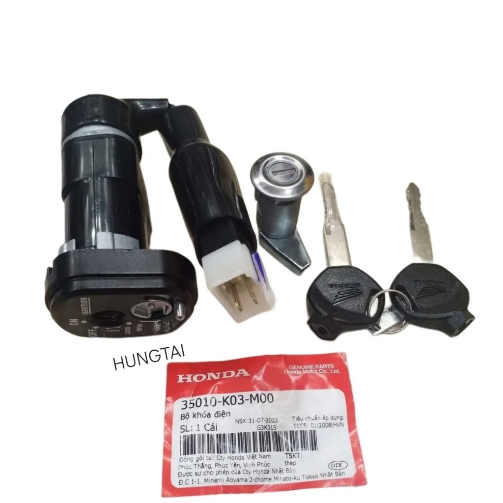 Bộ ổ khóa máy, công tắc điện xe WAVE RSX 2014-2024.... zin Honda 35010--K03-M00 - Ảnh 2