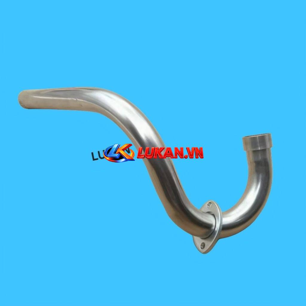 Cổ pô ống xã uốn vắt trên DREAM, WAVE, 67... phi lỗ 27