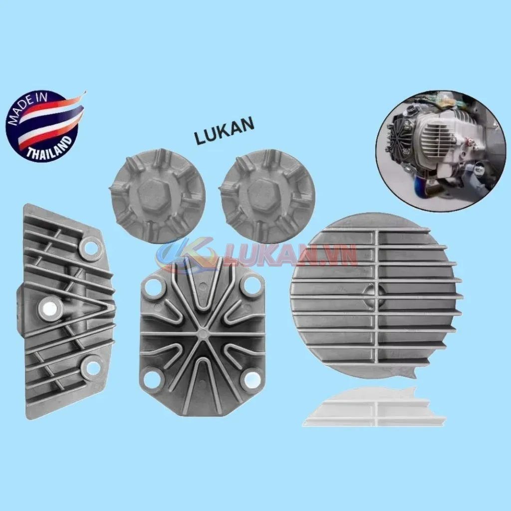 Bộ 5 nắp chụp đầu bò quylat sunfat DREAM, WAVE, FUTURE... tản nhiệt - Ảnh 5