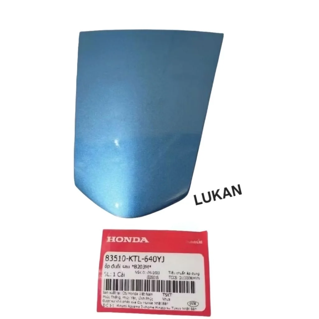 Nắp ốp võ nhựa đuôi, mu rùa WAVE A, ALPHA 100.... Xanh nh ngọc zin Honda 83510-KTL-640YJ - Ảnh 3