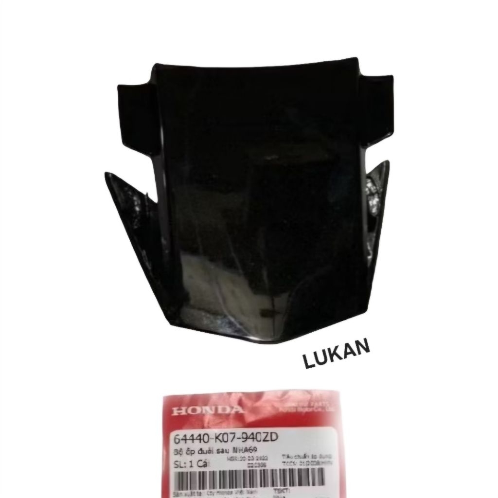 Nắp ốp võ nhựa đuôi, mu rùa WAVE RSX 2012.... Đen siêu nhân zin 6440-K07-V00ZB - Ảnh 2