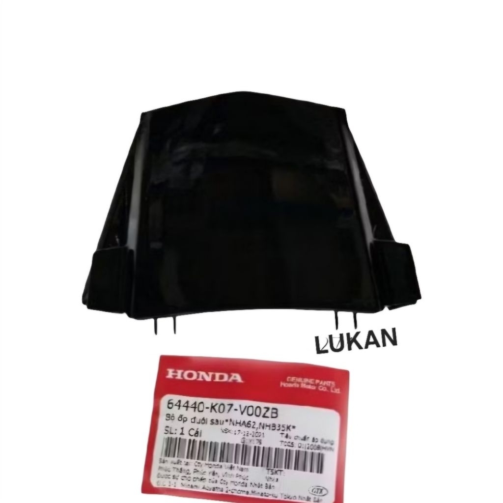 Nắp ốp võ nhựa đuôi, mu rùa WAVE RSX 2012.... Đen siêu nhân zin 6440-K07-V00ZB - Ảnh 3