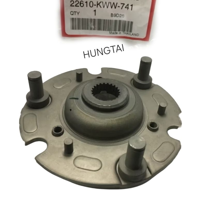 Đế sắt bố ba càng, chuông nồi côn WAVE S110, RSX, BLADE, A110... zin 22610-KWW-742 - Ảnh 2