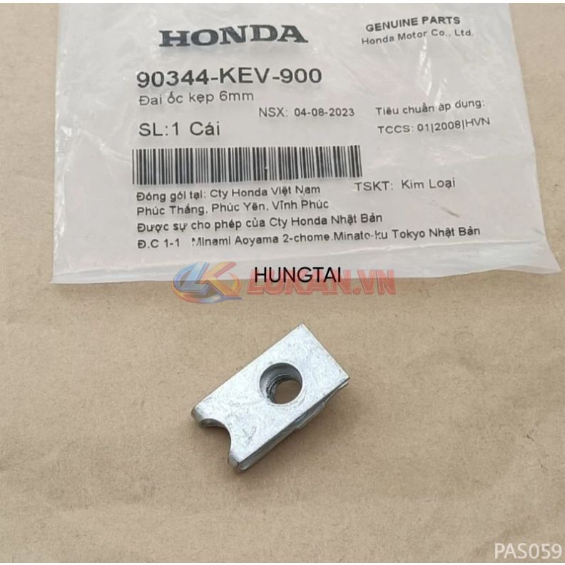 Pass kẹp ốc nhựa đuôi sau WAVE Thái, ALPHA, ZX, FUTURE 1... 6mm zin 90344-KEV-900 - Ảnh 2