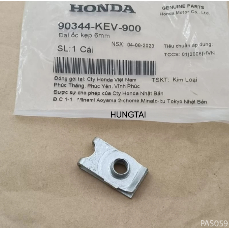Pass kẹp ốc nhựa đuôi sau WAVE Thái, ALPHA, ZX, FUTURE 1... 6mm zin 90344-KEV-900 - Ảnh 4