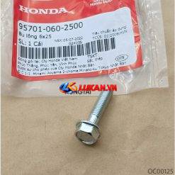 Ốc đuôi đèn hậu, biển số WAVE Thái, ALPHA, RS, ZX, FUTURE... zin bu lông 6x25 95701-060-2500