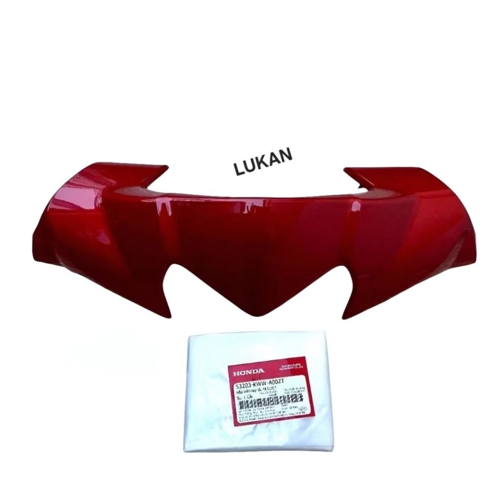 Ốp nhựa đầu đèn trước, nắp trên tay lái WAVE S110, RSX... Đỏ mận zin 53203-KWW-A00ZT