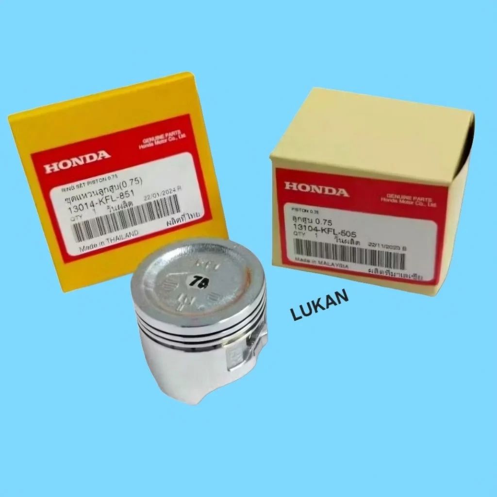 Bộ trái piston bạc, xéc măng Super DREAM, WAVE ALPHA, RS, S100, RSX... zin Honda 13014-KFL-851 - Ảnh 2