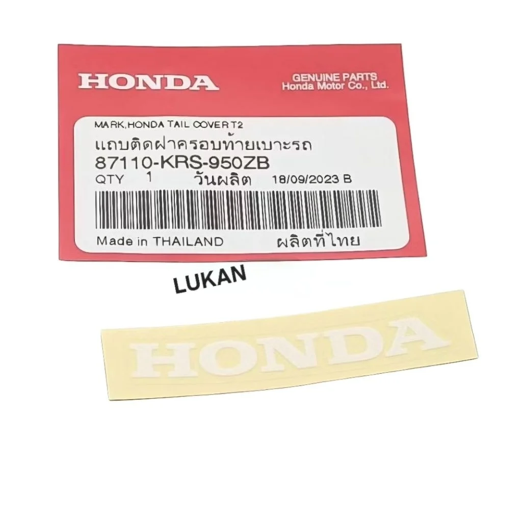 Tem dán nhựa ốp đuôi rùa xe WAVE Thái.... Trắng zin chính hãng 87110-KRS-950ZB