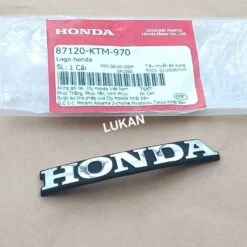 Tem logo nhựa mặt nạ trước FUTURE 2, MẬP, LED 125... zin Honda 87120-KTM-970