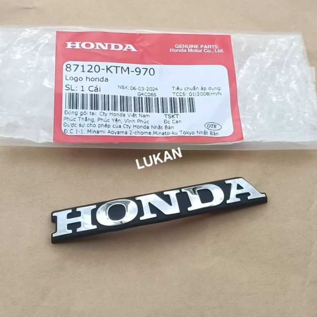 Tem logo nhựa mặt nạ trước FUTURE 2, MẬP, LED 125... zin Honda 87120-KTM-970 - Ảnh 4